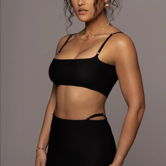 JLUXLABEL BLACK FINE ROMANCE TWO PIECE SET - Picture 6 of 6